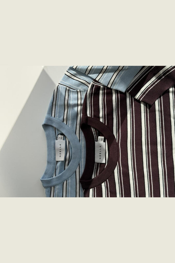 Noella - N-Muna Knit 16010001 - 485 - Dannia Chocolate White Stripe