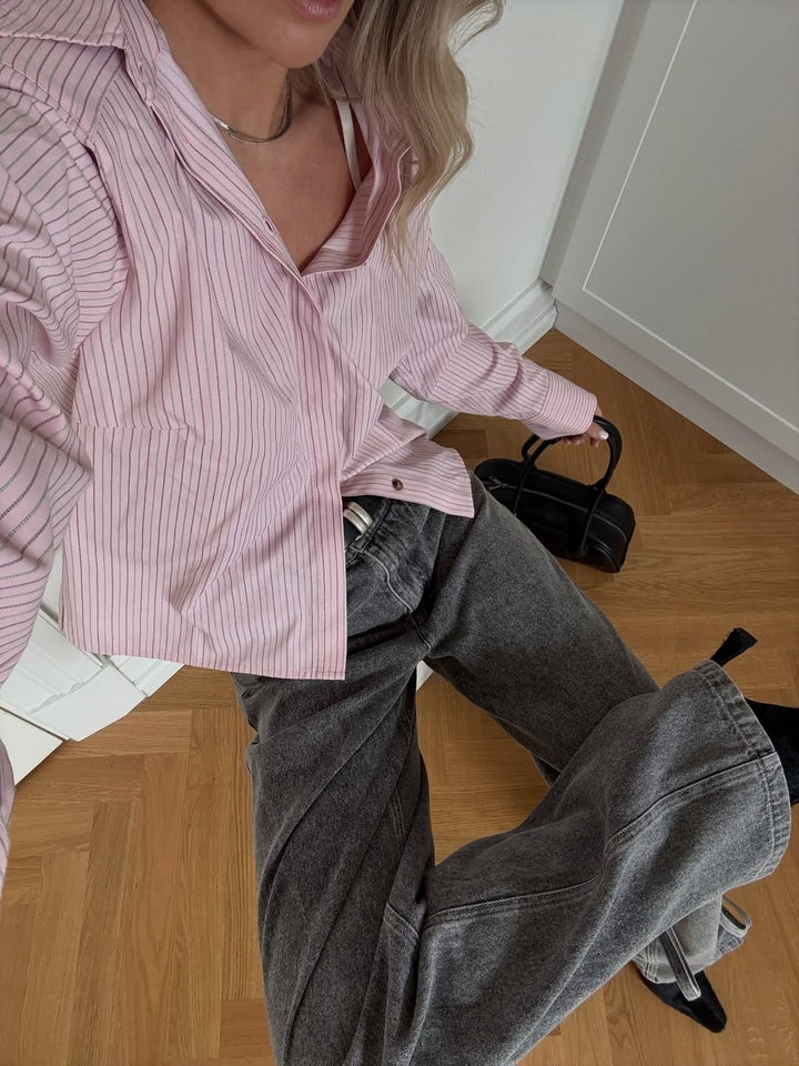 Noella - N-Myra Shirt 15360002 - 1440 - Donnie Blush Stripe Skjorter 