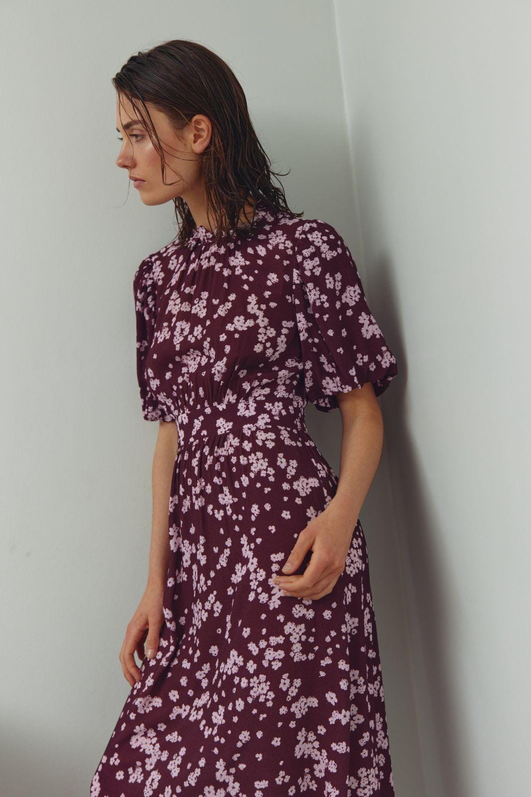 Noella - N-Ruth Dress 15900001 - 1472 - Dwyn Burgundy Print Kjoler 