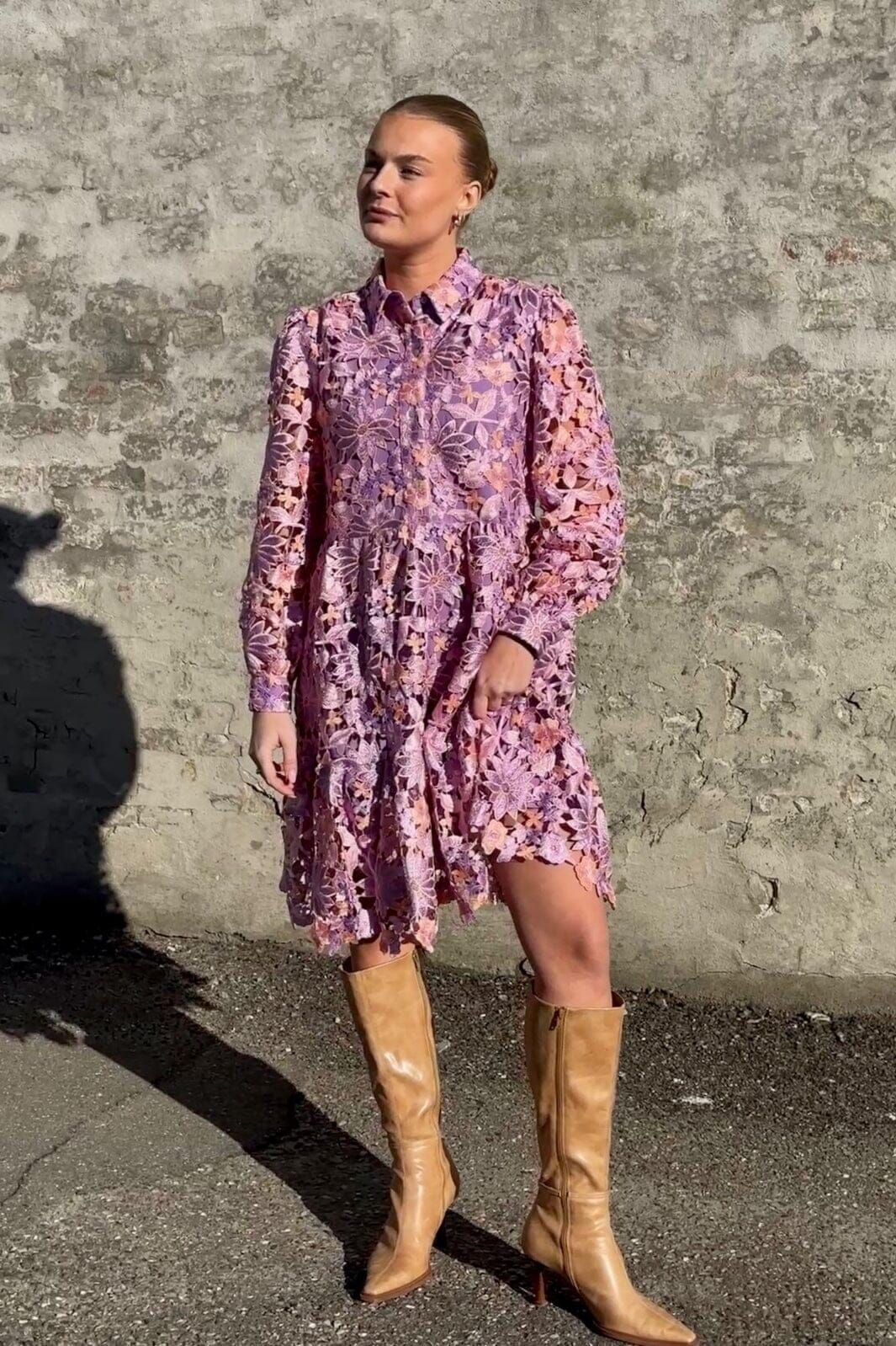 Forudbestilling - Noella - Star Ls Dress - 515 Lilac Mix Kjoler 