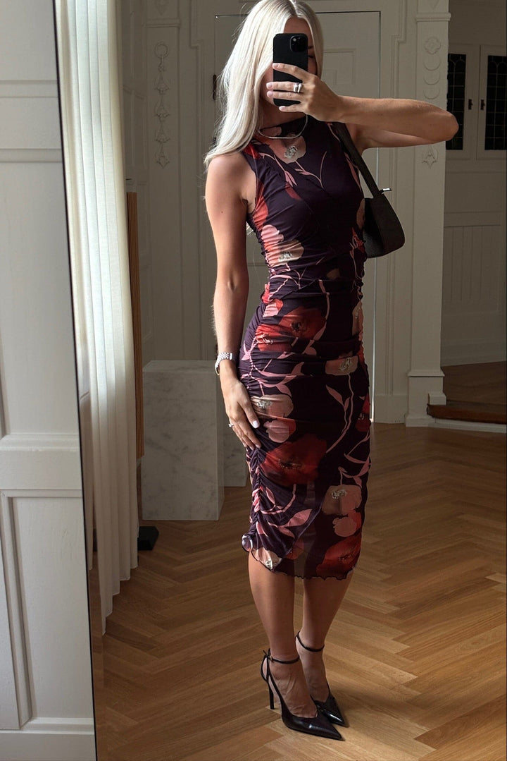 Noella - Sutton Dress 14530001 - 1409 - Caris Red Print Kjoler 