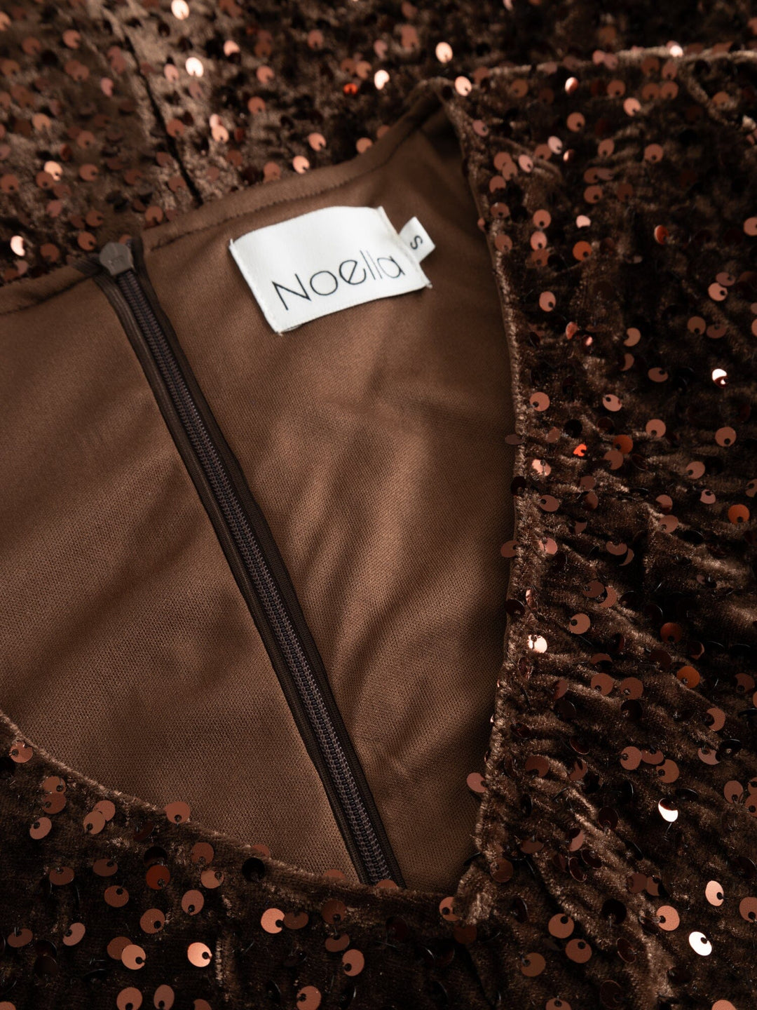 Noella - Teagan Lg Dress - 1021 Chocolate Brown Kjoler 