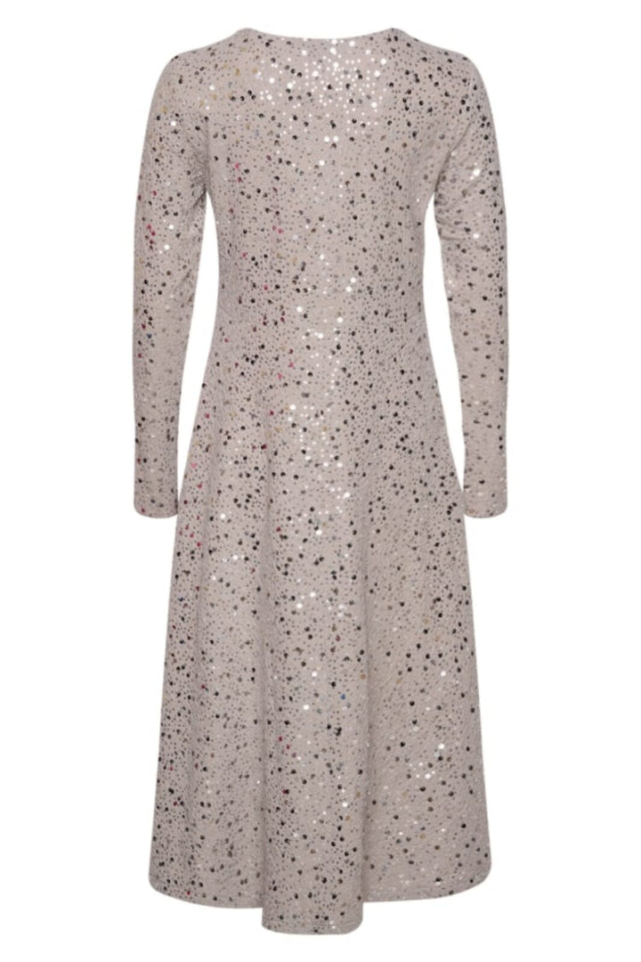 Noella - Verona Midi Dress - 1148 Grey W/ Silver Kjoler 