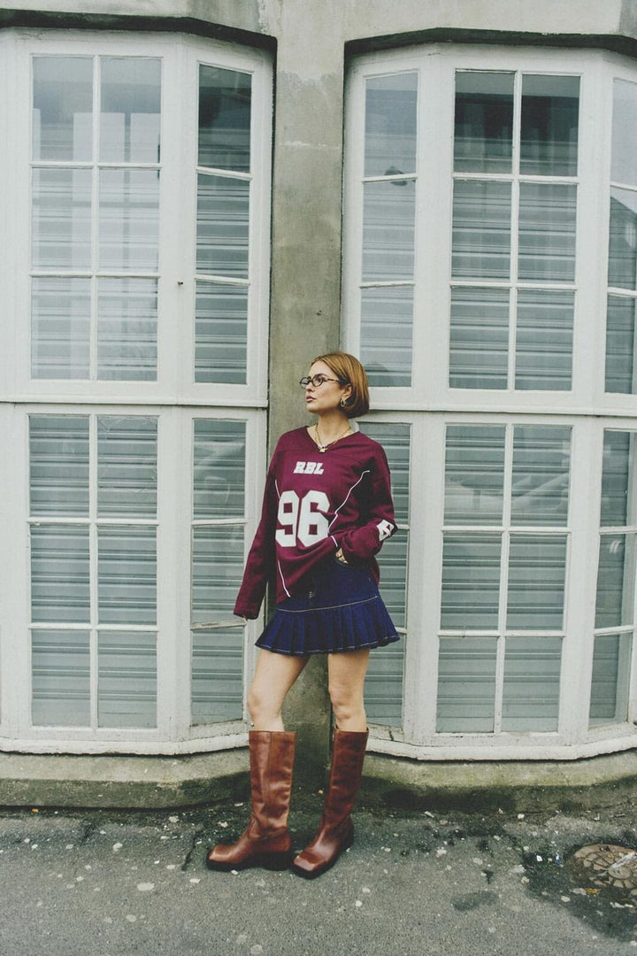 Noisy May - Nmaston L/S V-Neck Sports Sweat Fwd - 4892272 Windsor Wine