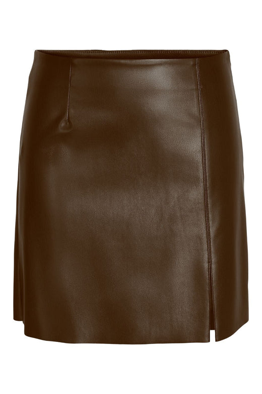 Noisy May - Nmclara Penny Coated Slit Skirt - 4653600 Demitasse