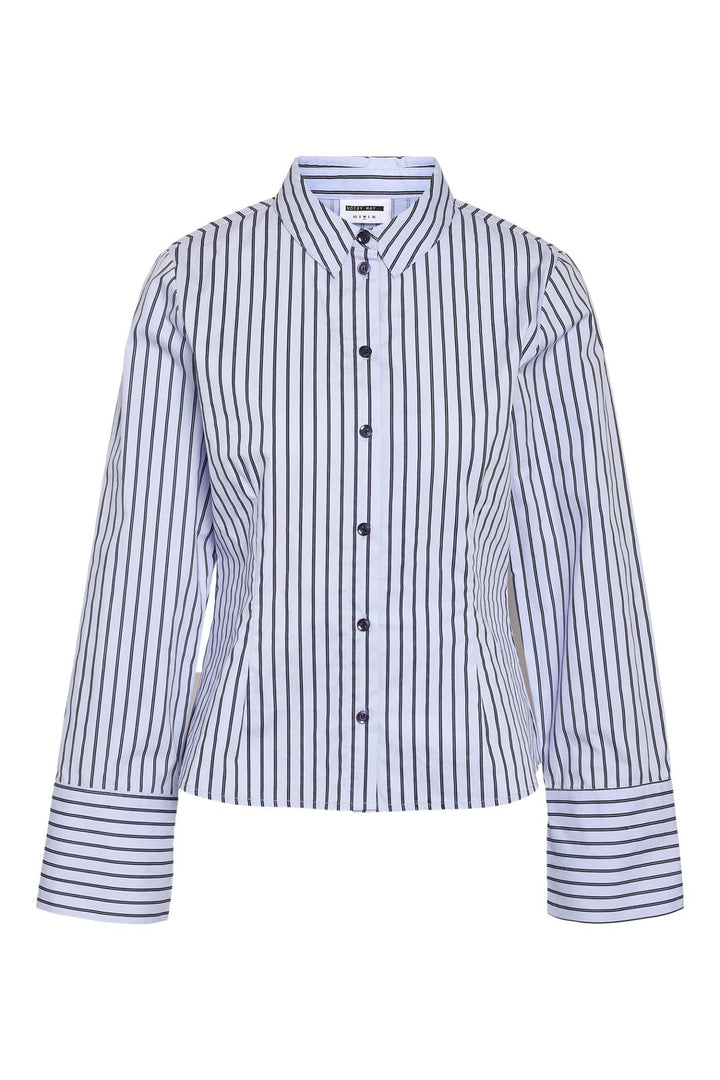 Noisy May - Nmclarie L/S Wide Sleeve Shirt - 4976491 Cashmere Blue Black