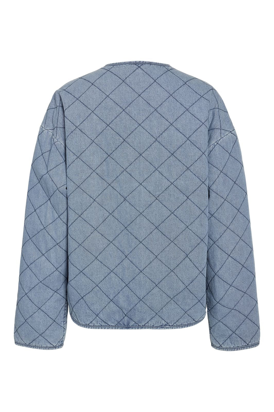 Noisy May - Nmcleo Quilted Denim Jacket - 4945992 Light Blue Denim