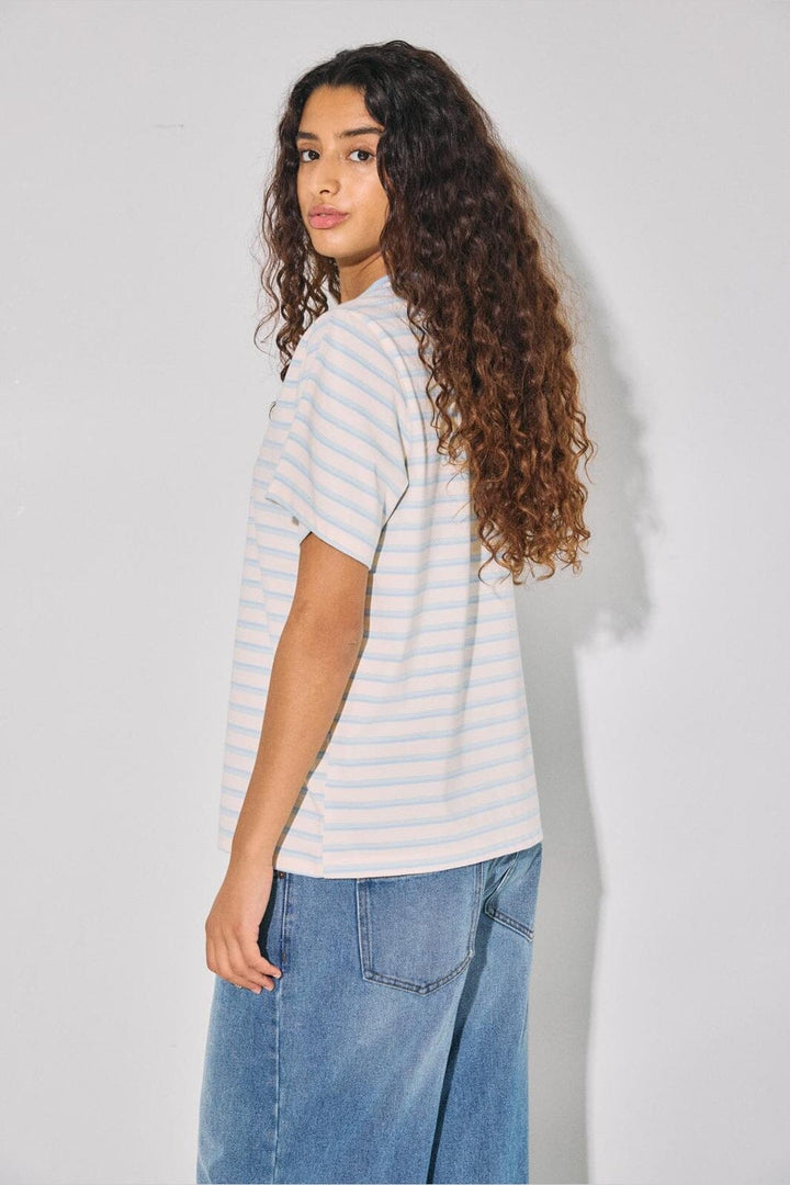 Noisy May - Nmember S/S T-Shirt - 5022083 Birch Cashmere Blue
