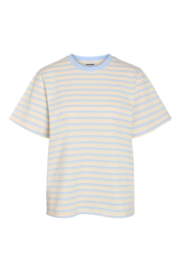 Noisy May - Nmember S/S T-Shirt - 5022083 Birch Cashmere Blue