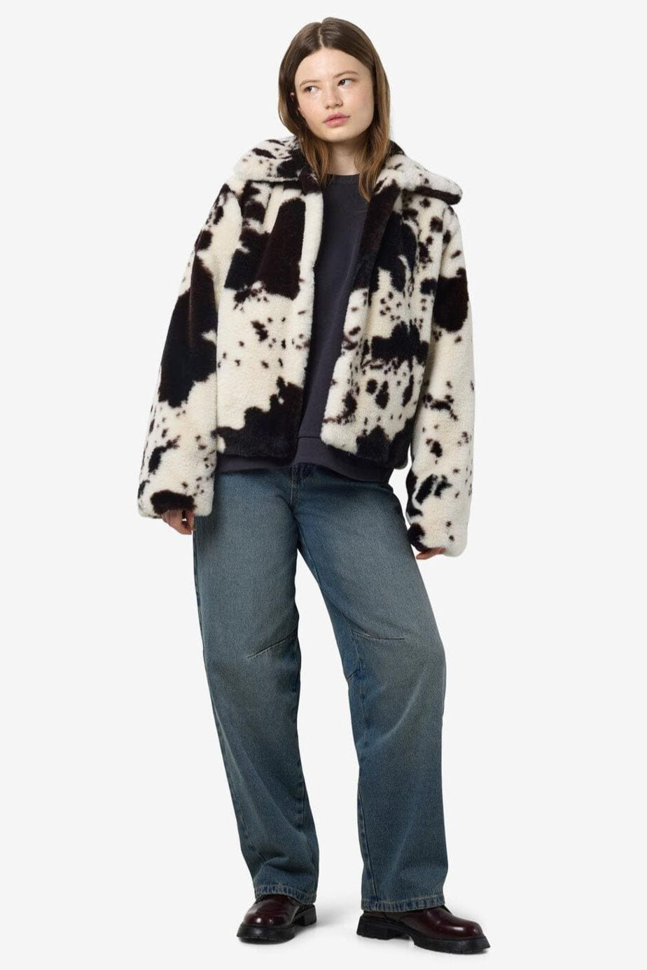 Noisy May - Nmeve Fur Jacket - 4847477 Birch Cow