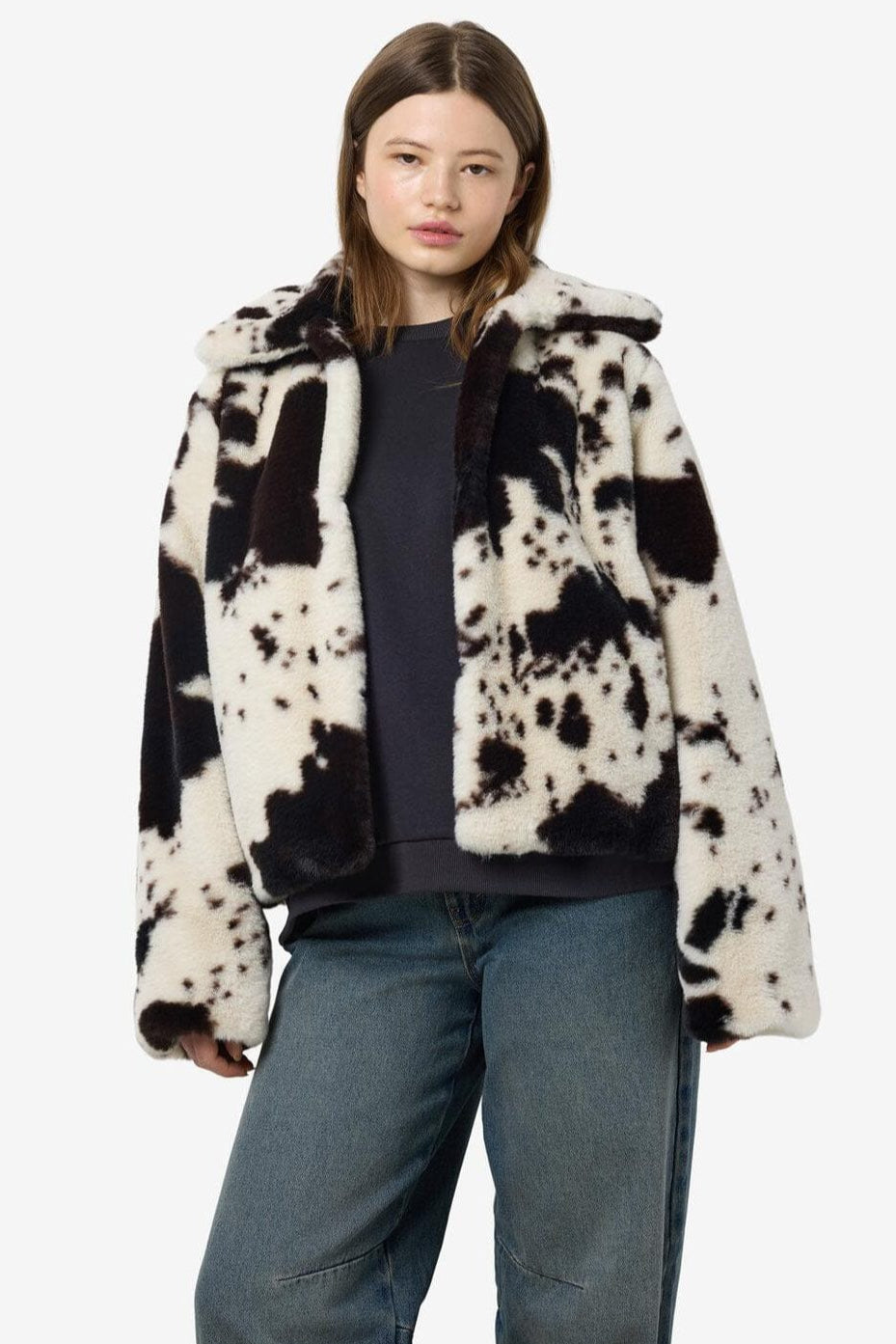 Noisy May - Nmeve Fur Jacket - 4847477 Birch Cow