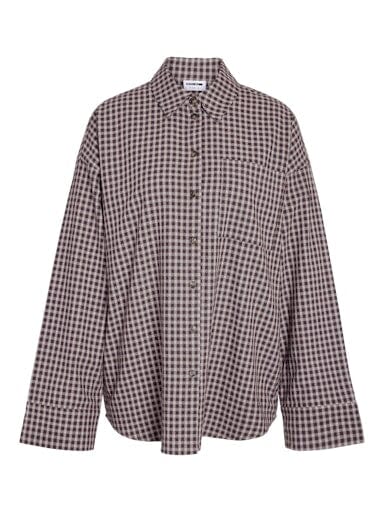 Noisy May - Nmhailey Zoe L/S Check Shirt Tnt/17 - 5185420 Demitasse Birch Skjorter 