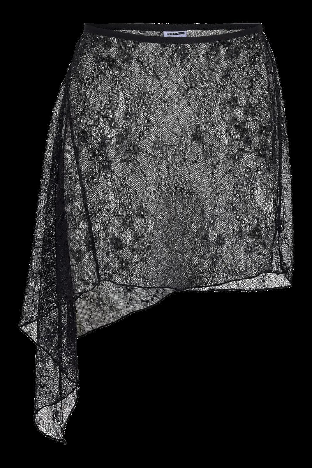 Noisy May - Nmida Elasticated Lace Skirt - 5097953 Black Nederdele 