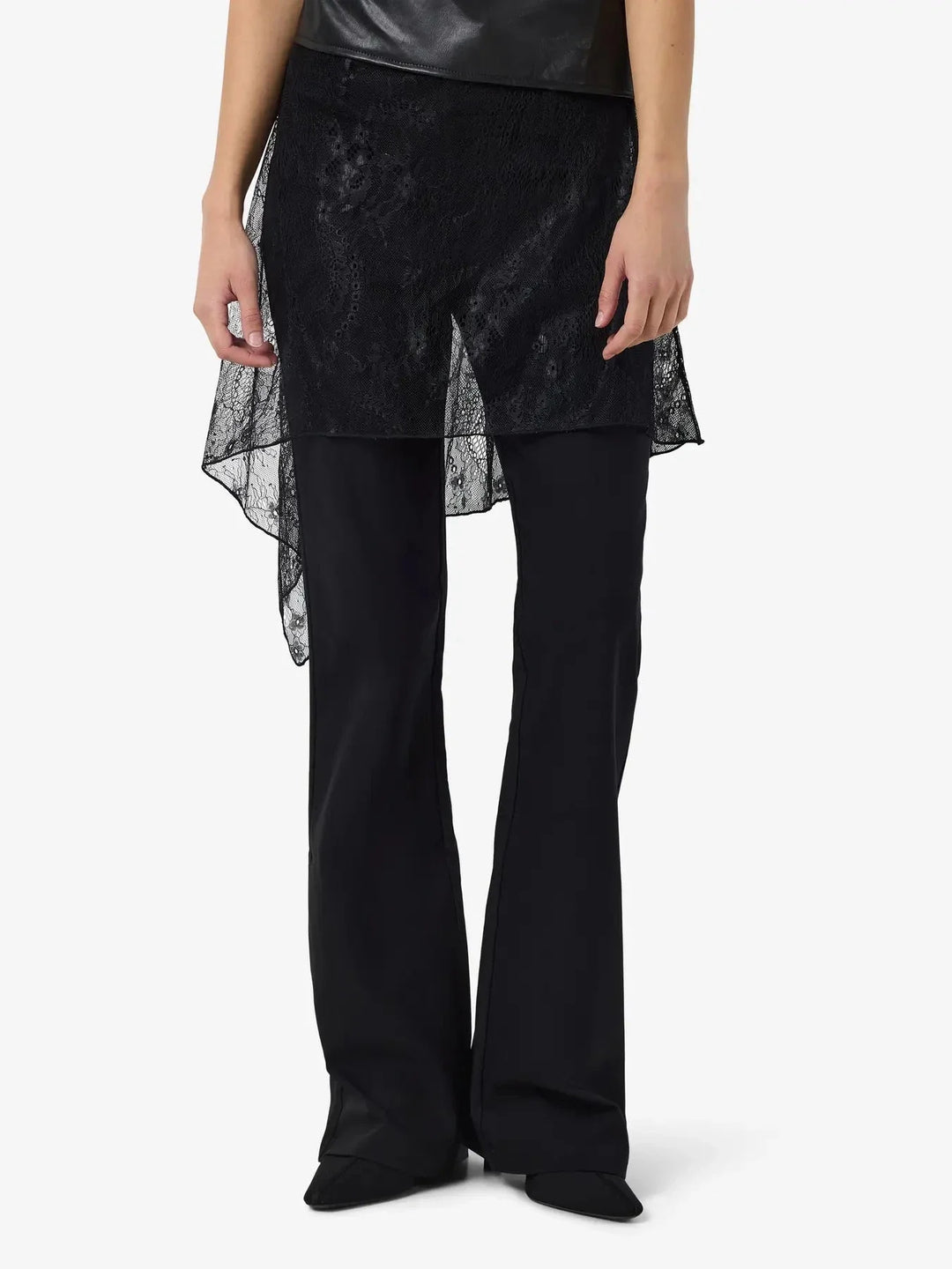 Noisy May - Nmida Elasticated Lace Skirt - 5097953 Black Nederdele 