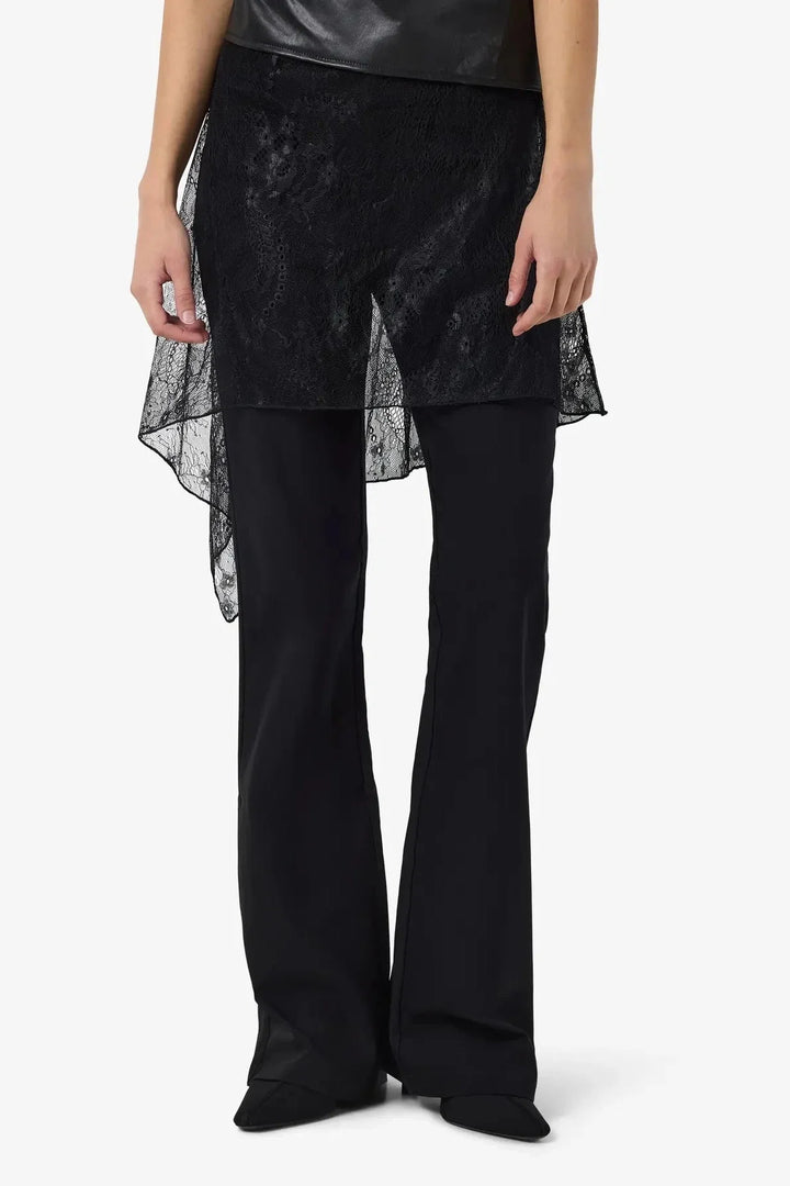Noisy May - Nmida Elasticated Lace Skirt - 5097953 Black Nederdele 