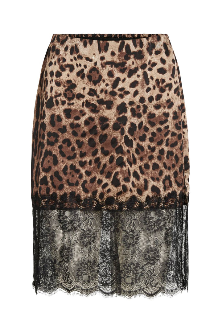 Noisy May - Nminferno Short Satin Lace Skirt - 5066315 Black Leo