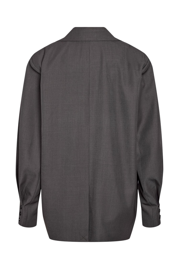 Noisy May - Nmiris L/S Sleeve Detail Blazer Tlr - 5105092 Dark Grey Melange