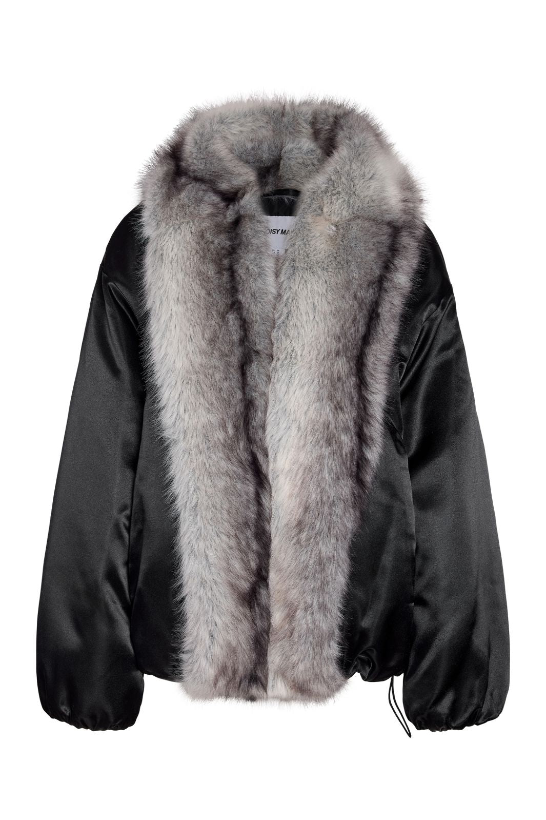 Noisy May - Nmivy Fur Collar Loose Bomber - 5155051 Black