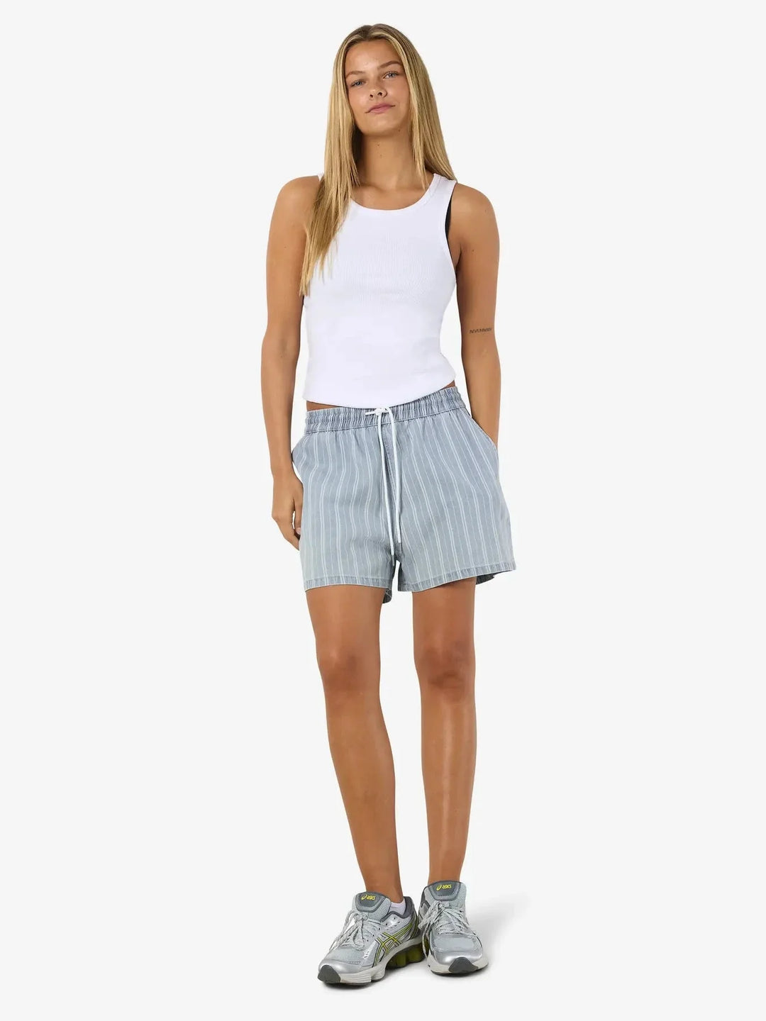 Noisy May - Nmkatri Elastic Band Shorts Bs006Lb - 4943924 Medium Blue Denim Shorts 