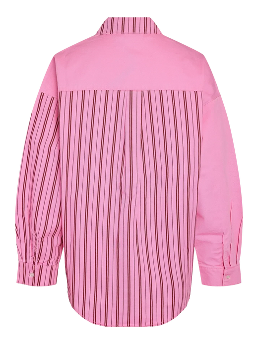 Noisy May - Nmkatri L/S Oversized Shirt Color - 5072656 Begonia Pink Skjorter 