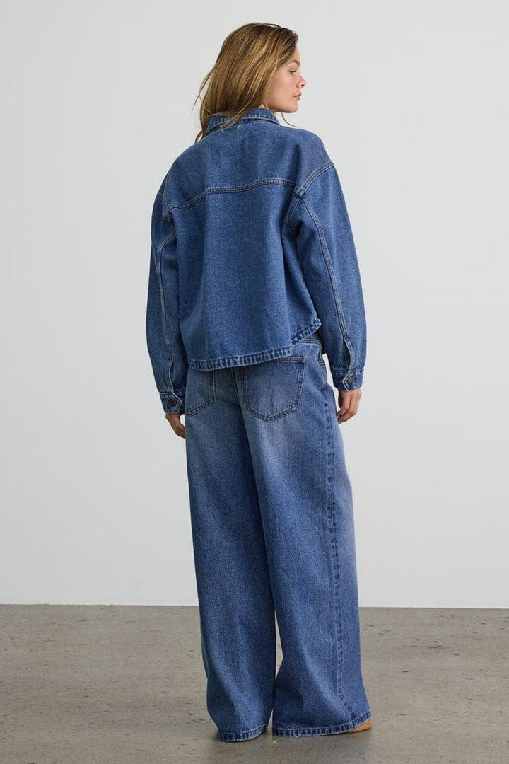 Noisy May - Nmkettie L/S Reg Jcket Vi557Mb - 4762456 Medium Blue Denim