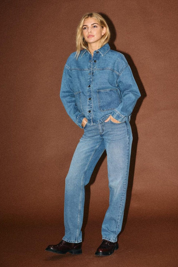 Noisy May - Nmkettie L/S Reg Jcket Vi557Mb - 4762456 Medium Blue Denim