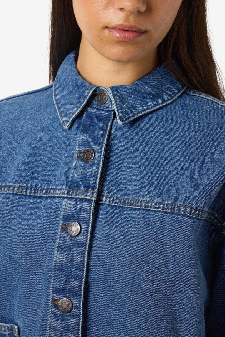 Noisy May - Nmkettie L/S Reg Jcket Vi557Mb - 4762456 Medium Blue Denim