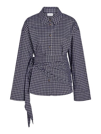 Noisy May - Nmkilah L/S Scarfshirt - 5255182 Navy Blazer Birch Tørklæder 