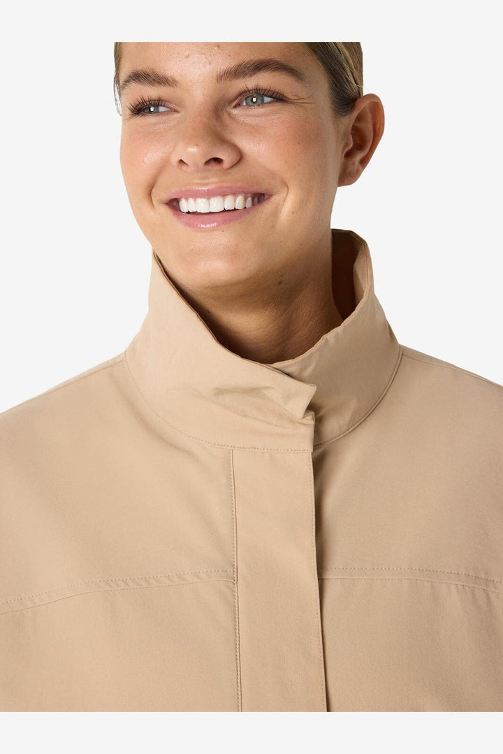 Noisy May - Nmkirby L/S Highneck Zip Jacket - 5091368 White Pepper