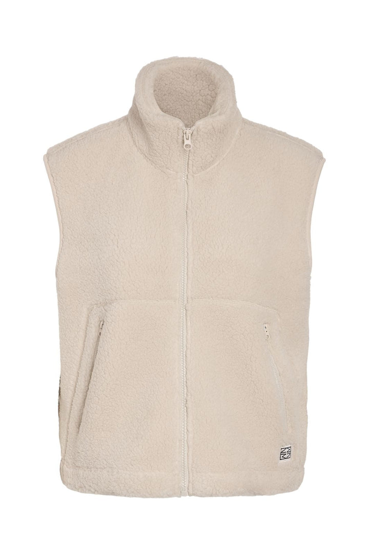 Noisy May - Nmmasey Short Teddy Vest - 4982039 Silver Lining