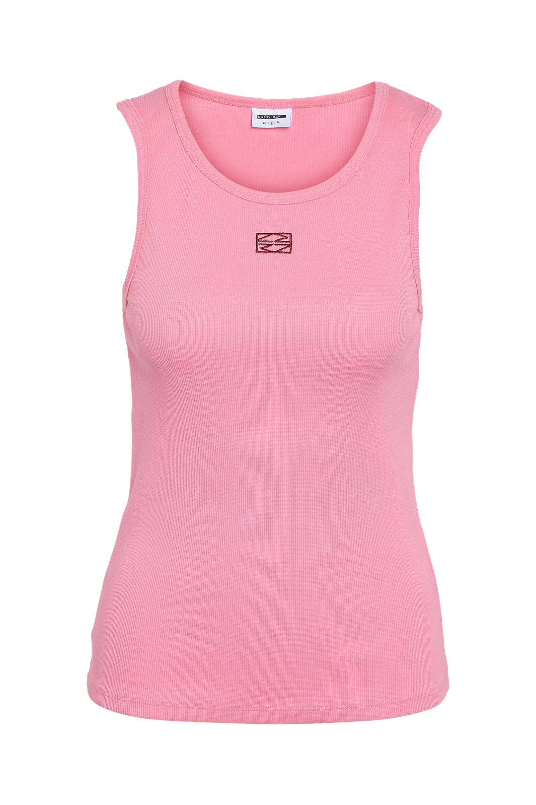 Noisy May - Nmmaya S/L Regular Tank Top - 4975875 Begonia Pink Tibetan Red Emb