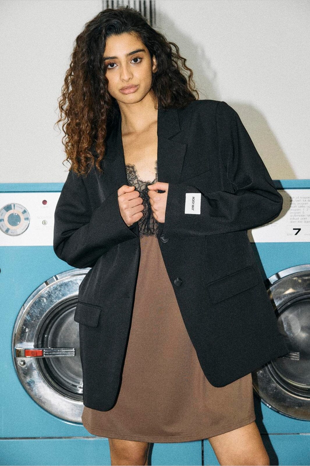 Noisy May - Nmsteff Oversize Label Blazer - 5124987 Black
