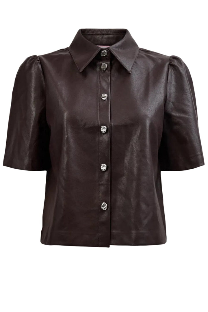 Nümph - Nucilli Pu Shirt 707561 - Chocolate Plum Bluser 