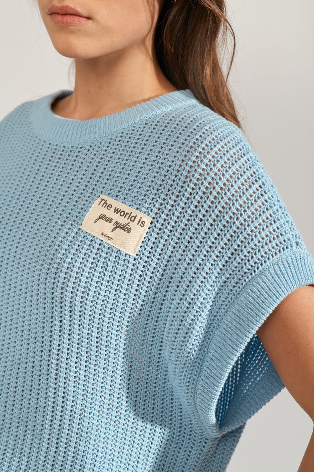 Nümph - Nusanni Pullover 706745 - Placid Blue Strikbluser 