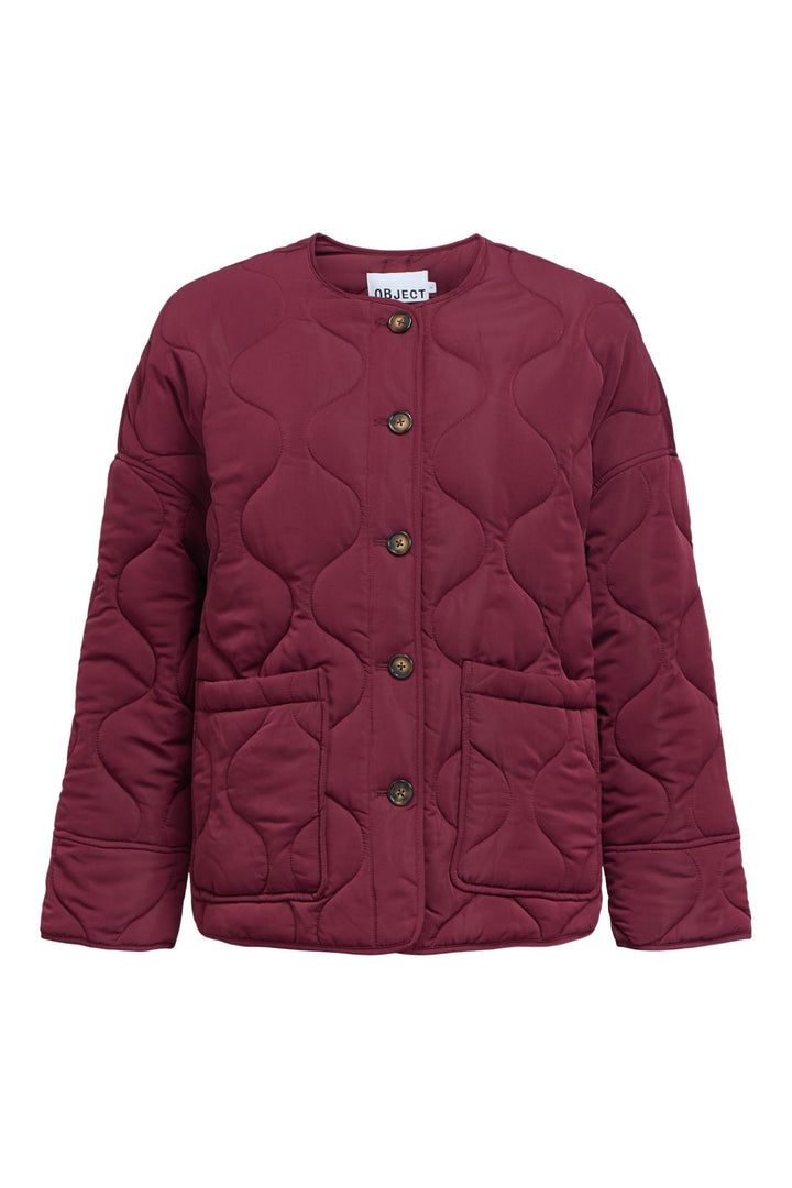 Object - Objallie Ls Lo Quilted Jacket - 5049337 Windsor Wine