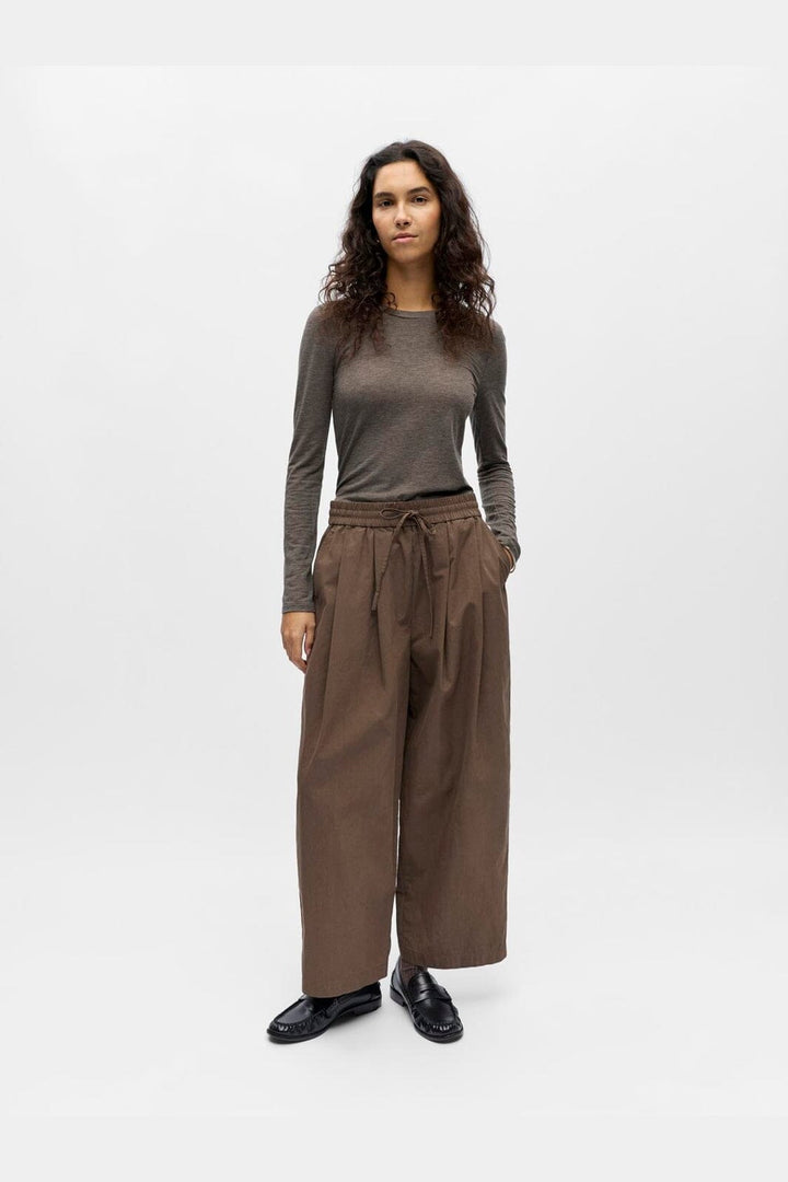 Object - Objberta Barrel Pant - 5094391 Seal Brown