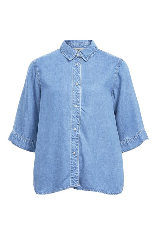 Object - Objframe 2/4 Re Denim Top - 4728299 Light Blue Denim