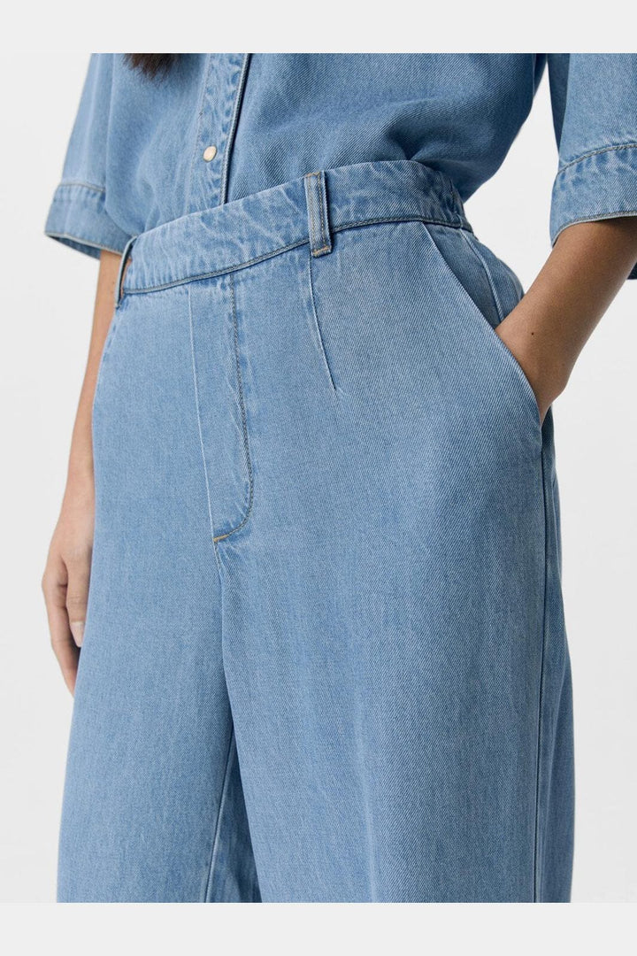 Object - Objframe Lisa Wide Pant - 4673156 Light Blue Denim