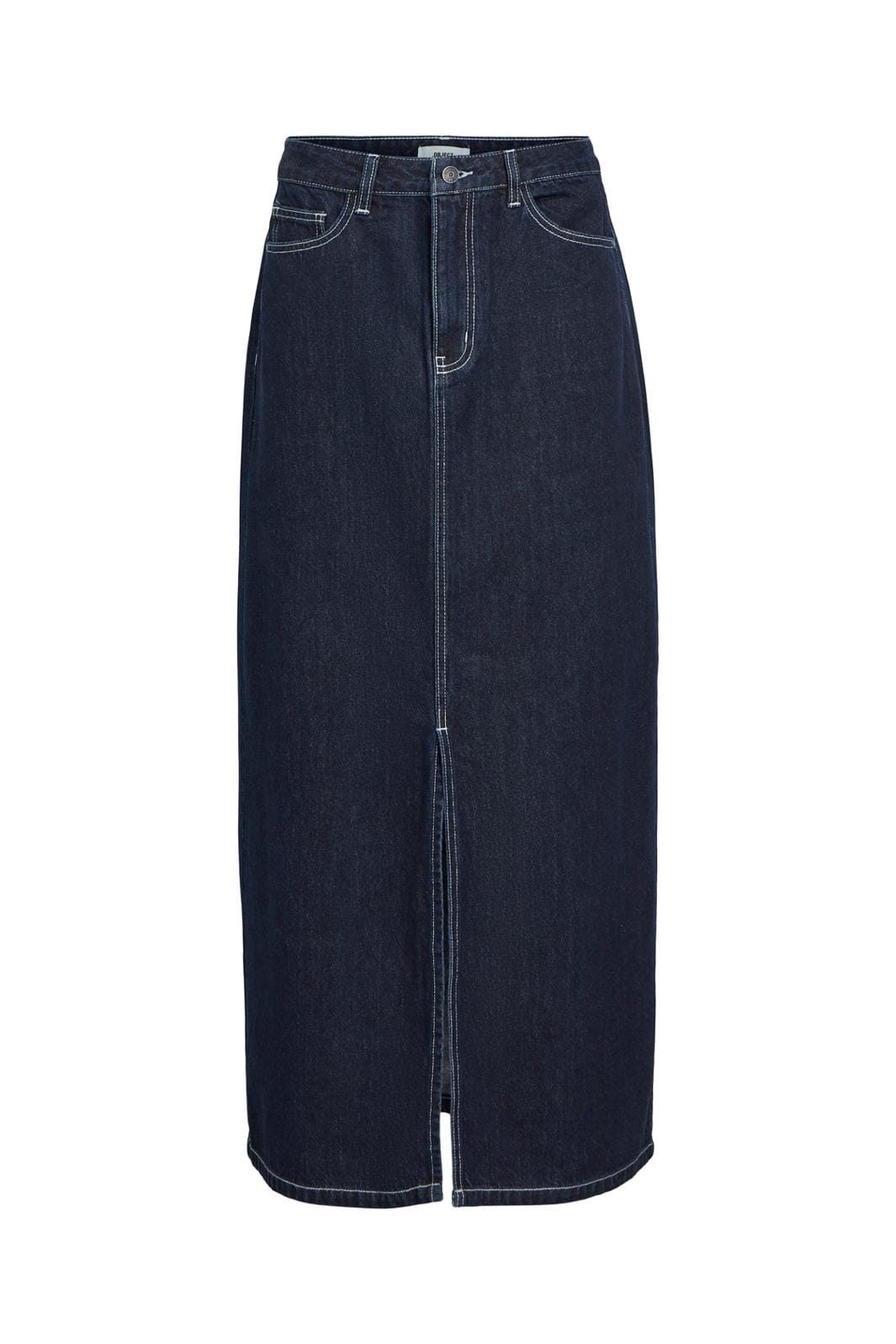 Object Collectors Item, Objlea Mw Denim Long Skirt 129, Dark Blue Denim