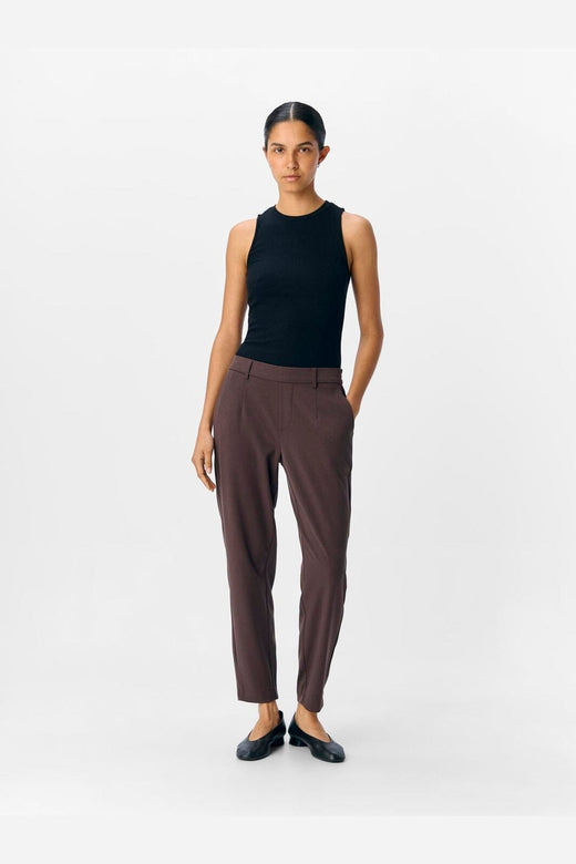 Object - Objlisa Slim Pant - 4856905 Seal Brown