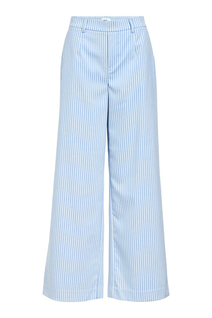 Object - Objlisa Wide Pant - 4810941 Cloud Dancer Cornflower Blue