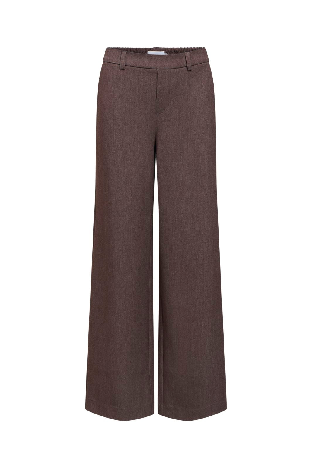 Object - Objlisa Wide Pant - 5138519 Chocolate Plum Melange
