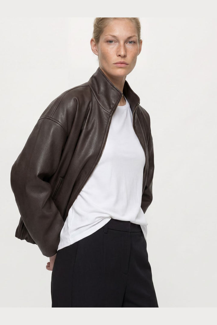 Object - Objliva L/S Bomber Jacket - 5158448 Seal Brown