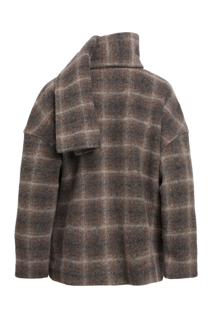 Object - Objmaise L/S Lo Scarf Jacket - 5049715 Carafe Check
