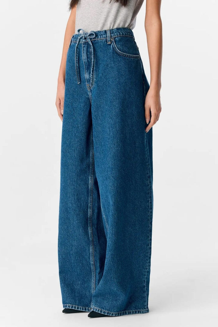 Object - Objmallie Super Wide Jeans Ss Fair 25 - 4907823 Medium Blue Denim