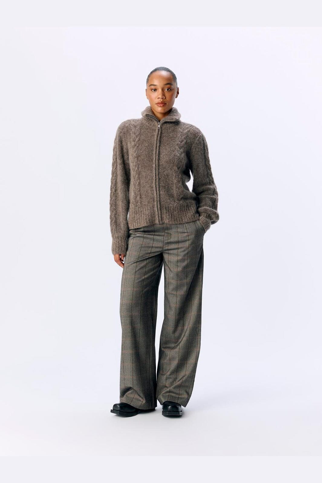 Object - Objnete Lo Knit Cardigan - 4601882 Morel Melange