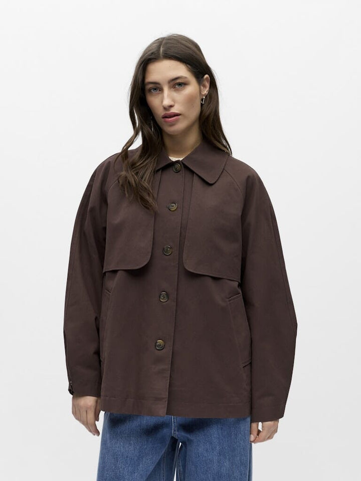 Object - Objpaula Re L/S Trench Jacket - 4911954 Seal Brown Jakker 