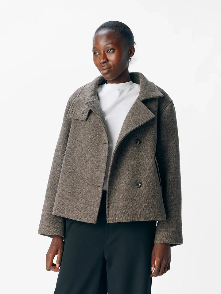 Object - Objriki Re Short Jacket - 4535518 Morel Melange Frakker 