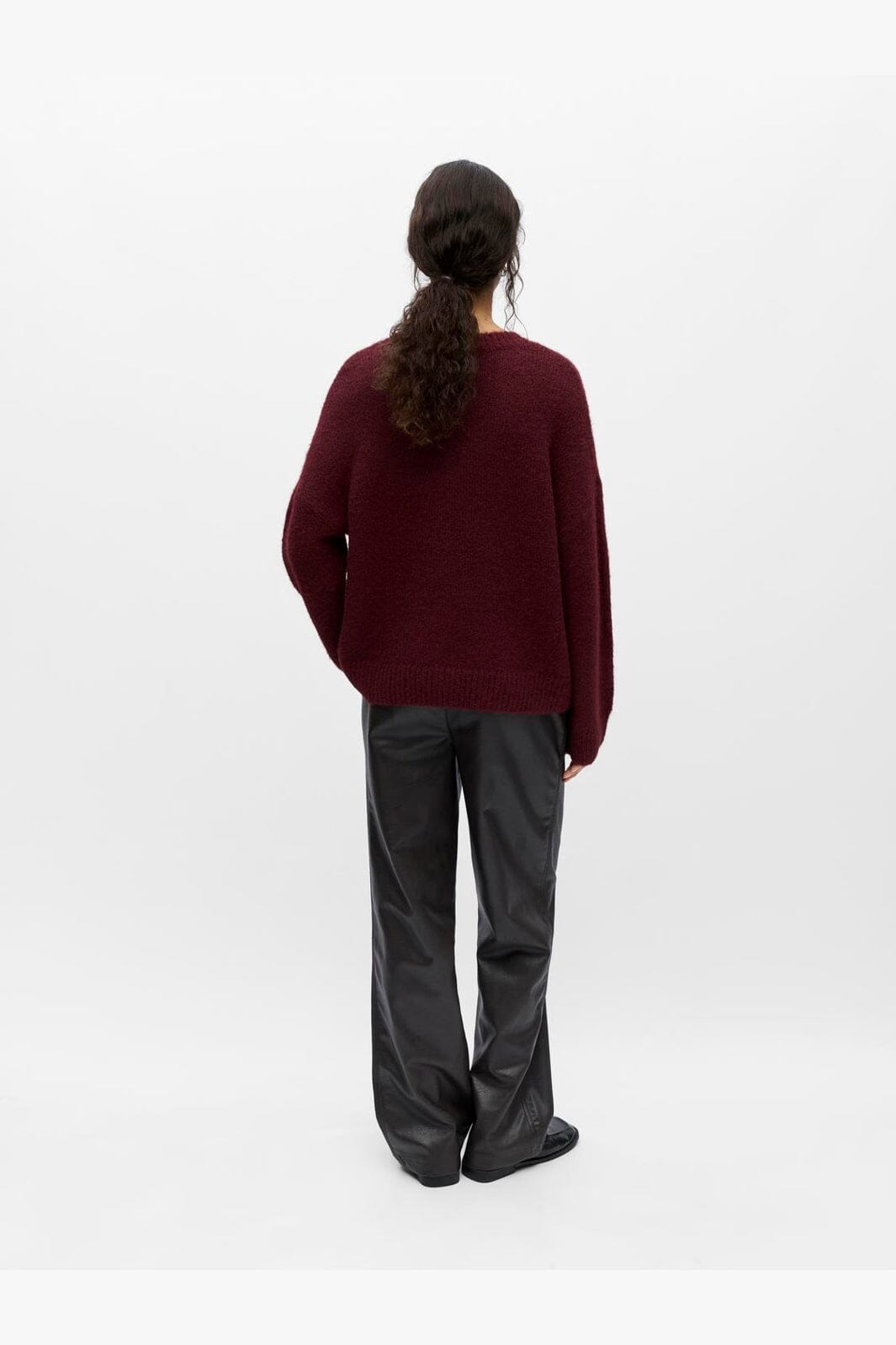 Object - Objsaggia Ls Lo Pullover - 5122479 Windsor Wine Melange