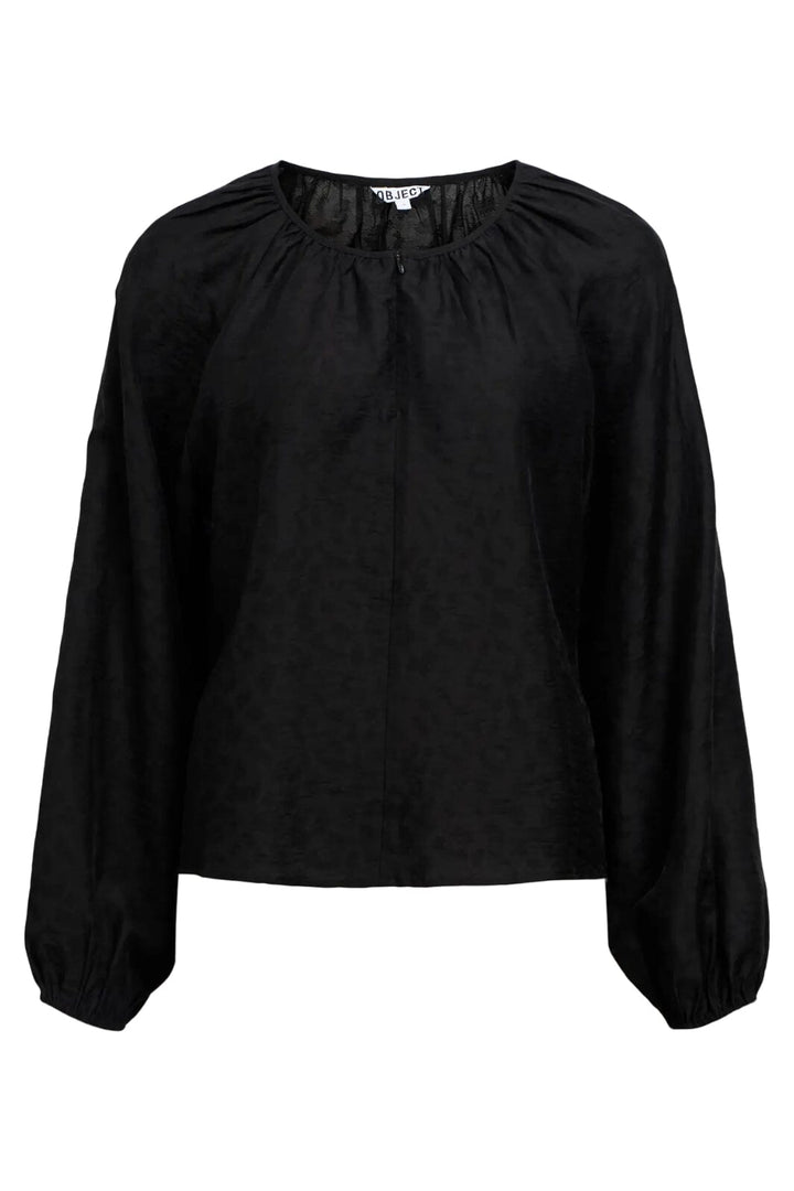 Object - Objtrue L/S Lo Blouse - 4856936 Black Bluser 